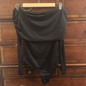 Sheer off the shoulder bodysuit